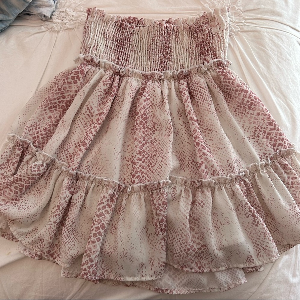 Pink snake skin altered state skirt